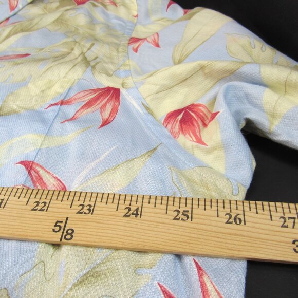 Nautica Men's Short Sleeve Collared Shirt Floral Bird Of Paradise Design Size XL - Picture 5 of 10